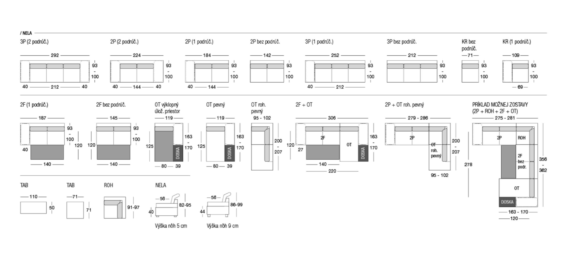NELA sedačka 2F/ s rozkladom+ROH+KR+TAB-úl.priestor Strana pravá - Image 4